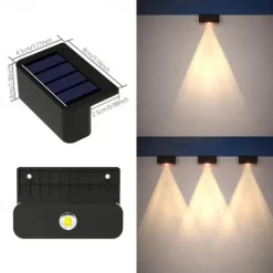 4/8pcs Solar Powered Outdoor Wall Lights Garden Pathway Step Lights High-Efficiency Silicon Panels No Wiring Required Optical Control with Installation Hardware