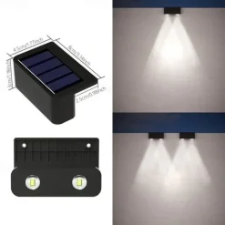 4/8pcs Solar Powered Outdoor Wall Lights Garden Pathway Step Lights High-Efficiency Silicon Panels No Wiring Required Optical Control with Installation Hardware