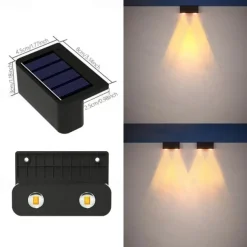 4/8pcs Solar Powered Outdoor Wall Lights Garden Pathway Step Lights High-Efficiency Silicon Panels No Wiring Required Optical Control with Installation Hardware