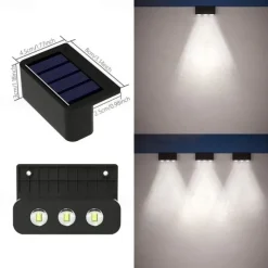 4/8pcs Solar Powered Outdoor Wall Lights Garden Pathway Step Lights High-Efficiency Silicon Panels No Wiring Required Optical Control with Installation Hardware