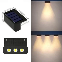 4/8pcs Solar Powered Outdoor Wall Lights Garden Pathway Step Lights High-Efficiency Silicon Panels No Wiring Required Optical Control with Installation Hardware