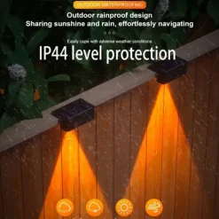 4/8pcs Solar Powered Outdoor Wall Lights Garden Pathway Step Lights High-Efficiency Silicon Panels No Wiring Required Optical Control with Installation Hardware