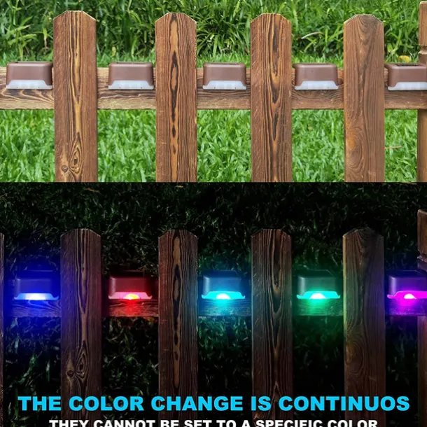 4pcs Solar Step Lights Outdoor LED Deck Stair Lights Waterproof LED for Garden Fence Step Railing Stairs Yard Patio Pathway Holiday Light