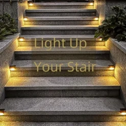 8pcs Solar Step Lights Solar Outdoor Courtyard Lights for Fence Steps Stairs Decks Fences Paths Patio Pathway