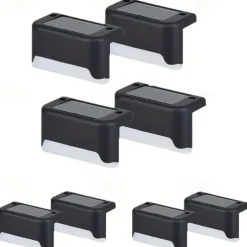 8pcs Solar Step Lights Solar Outdoor Courtyard Lights for Fence Steps Stairs Decks Fences Paths Patio Pathway
