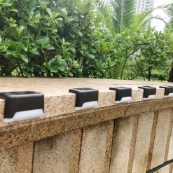 8pcs Solar Step Lights Solar Outdoor Courtyard Lights for Fence Steps Stairs Decks Fences Paths Patio Pathway