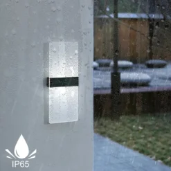 2pcs Solar Wall Lights 2 Modes Lighting Outdoor Waterproof LED Wall Lamp Intelligent Light Control Garden Fence Lights Solar Lamp Courtyard Street Landscape Light