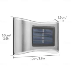 4pcs Solar Wall Lights Outdoor 6LED Waterproof Wall Lamp for Balcony Patio Courtyards Fence Lamps Garden Decor Solar Outdoor Wall Light