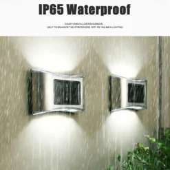 4pcs Solar Wall Lights Outdoor 6LED Waterproof Wall Lamp for Balcony Patio Courtyards Fence Lamps Garden Decor Solar Outdoor Wall Light