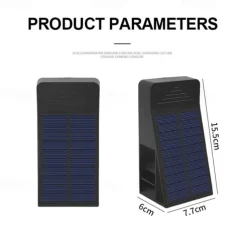 2pcs Solar Wall Washer Lights – High Brightness Waterproof, 3-Sided Luminous, Garden Villa Yard Fence Porch Landscape Decoration