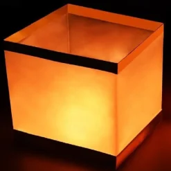 10PCS Square Paper Lantern With Floating Water Lanterns For Wedding Birthday Party No Candle 15X15CM/6“X6“