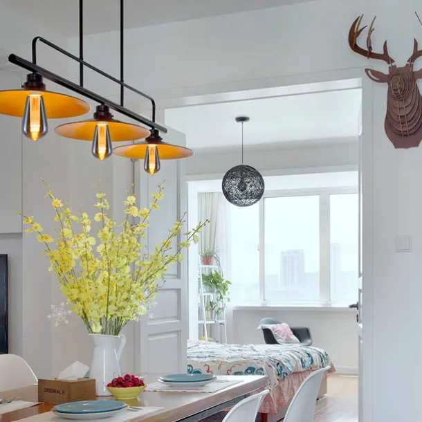 3PCS ST64 Vintage Edison LED Light guide Light Bulbs 3W 220V 110V E26/E27 Base Warm White 2200K Replacement Bulbs for Wall Sconces Lights Pendant Light Amber Warm & Squirrel Cage