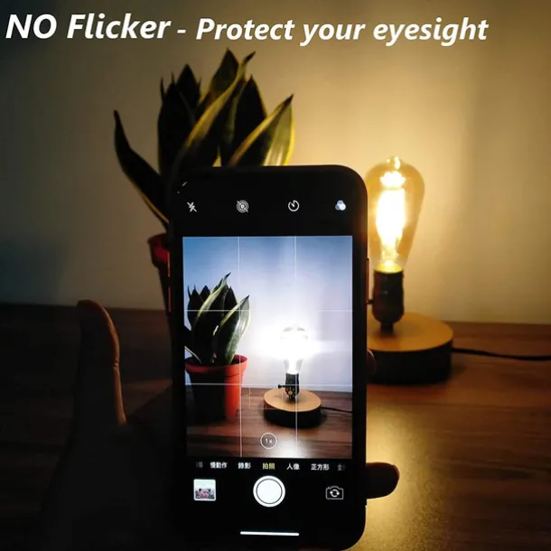 3PCS ST64 Vintage Edison LED Light guide Light Bulbs 3W 220V 110V E26/E27 Base Warm White 2200K Replacement Bulbs for Wall Sconces Lights Pendant Light Amber Warm & Squirrel Cage