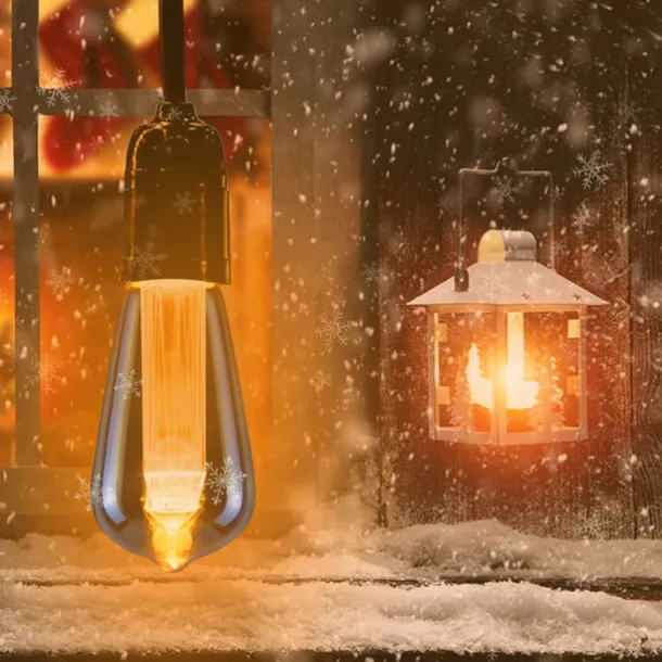 3PCS ST64 Vintage Edison LED Light guide Light Bulbs 3W 220V 110V E26/E27 Base Warm White 2200K Replacement Bulbs for Wall Sconces Lights Pendant Light Amber Warm & Squirrel Cage