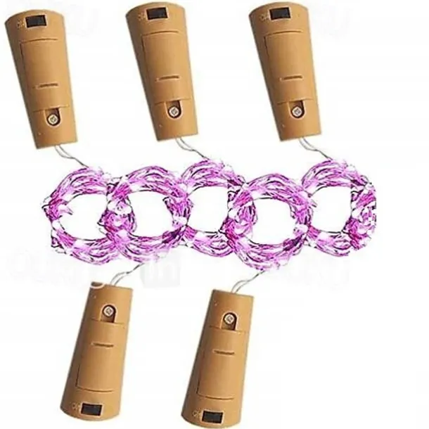 5pcs String Led Wine Bottle with Cork 2M 20 LEDs Bottle Lights Battery Cork for Party Wedding Christmas Halloween Bar Decor