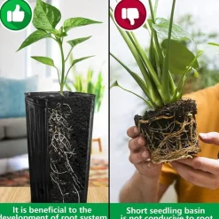 20Pcs Tall Tree Pots,Plastic Deep Nursery Treepots, Seedling Flower Plant Container Pots for Indoor Outdoor Garden Plants