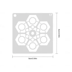 36pcs Templates Stencil Set, Reusable Craft Stencils, Mandala Stencils, Laser Cutting Painting Stencils For DIY Painting Art Scrapbook, Wood, Paper, Furniture, Door, Floor Wall, 9x9cm(3.5*3.5in)