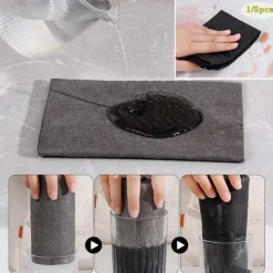 5/10pcs Thickened Magic Cleaning Cloth Absorbent Rag Water Marks Magical Rag Wipes Glass Cloth