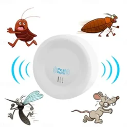 2PCS Ultrasonic Pest Repellers – Indoor Electronic Insect Control Device for Cockroaches, Spiders, Ants, and Mice, Ideal for Home or Garage