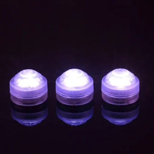 12pcs Underwater Submersible LED Pool Light Waterproof with Remote Control for Bath Tub Vase Aquarium Party Wedding Decor Battery Operated