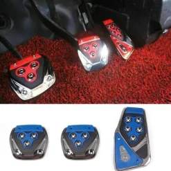 3Pcs Universal Non Slip Pedals Accelerator Brake Clutch Footrests Cover Set for Manual Transmission Car