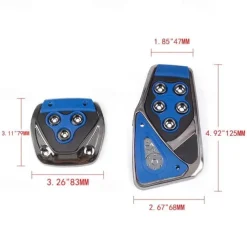 3Pcs Universal Non Slip Pedals Accelerator Brake Clutch Footrests Cover Set for Manual Transmission Car