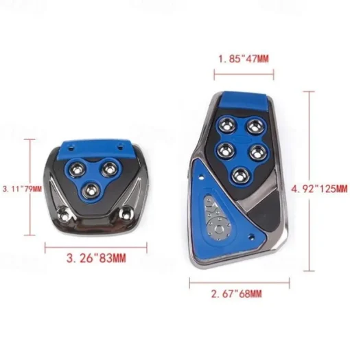 3Pcs Universal Non Slip Pedals Accelerator Brake Clutch Footrests Cover Set for Manual Transmission Car