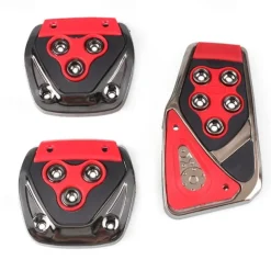 3Pcs Universal Non Slip Pedals Accelerator Brake Clutch Footrests Cover Set for Manual Transmission Car