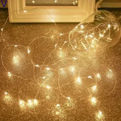 2pcs USB LED String Lights, Copper/Silver Wire Waterproof Fairy Lights 2m 3m 5m 10m 20m for Christmas, Wedding, Party Decor