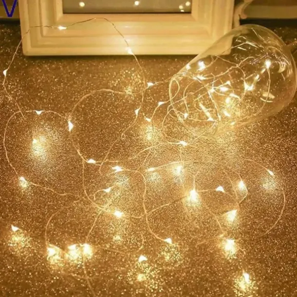 2pcs USB LED String Lights, Copper/Silver Wire Waterproof Fairy Lights 2m 3m 5m 10m 20m for Christmas, Wedding, Party Decor