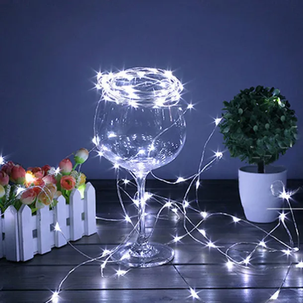 2pcs USB LED String Lights, Copper/Silver Wire Waterproof Fairy Lights 2m 3m 5m 10m 20m for Christmas, Wedding, Party Decor