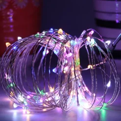 2pcs USB LED String Lights, Copper/Silver Wire Waterproof Fairy Lights 2m 3m 5m 10m 20m for Christmas, Wedding, Party Decor