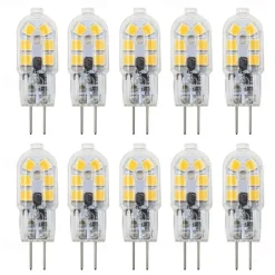 10pcs 3W Bi-pin LED Lights Bulbs G4 T12 200-300lm Beads SMD 2835 Landscape Halogen Bulb Replacement Warm Cold White 12V