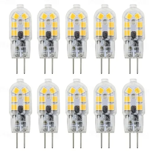 10pcs 3W Bi-pin LED Lights Bulbs G4 T12 200-300lm Beads SMD 2835 Landscape Halogen Bulb Replacement Warm Cold White 12V