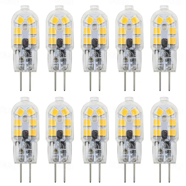 10pcs 3W Bi-pin LED Lights Bulbs G4 T12 200-300lm Beads SMD 2835 Landscape Halogen Bulb Replacement Warm Cold White 12V