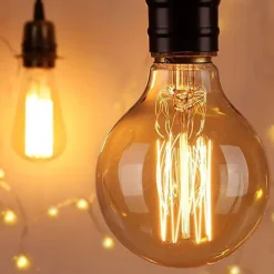 4pcs 40W E26 E27 G80 Vintage Edison Light Bulb Antique Incandescent Bulbs Dimmable Warm White 2300k 220-240V RoHS CE Certified