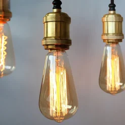 6pcs 40W Edison Vintage Incandescent Light Bulb Dimmable E26 E27 ST64 Candelabra Filament Amber Warm White for Lighting Fixture 220V 110V