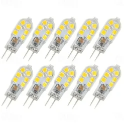 10pcs 2W G4 LED Bulb SMD2835 12leds Bi-Pin Base 20W Halogen Bulb Equivalent AC/DC 12 Volt Warm White White 3000K 6000k 360 Degree