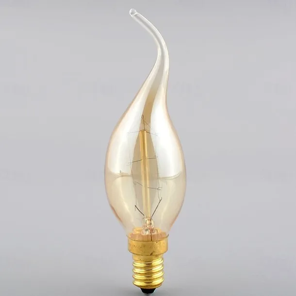 6pcs 40W Incandescent Vintage Edison Lights Bulbs Candle E14 C35L Dimmable Decorative Warm White 2300k Retro Dimmable 220-240V