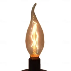 6pcs 40W Incandescent Vintage Edison Lights Bulbs Candle E14 C35L Dimmable Decorative Warm White 2300k Retro Dimmable 220-240V