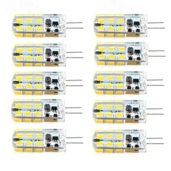10pcs 2.5W LED Bi-pin Corn Lights Bulbs 260lm Dimmable G4 SMD2835 Landscape 25W Halogen Bulb Replacement Warm Cold White AC12V DC12V AC220V