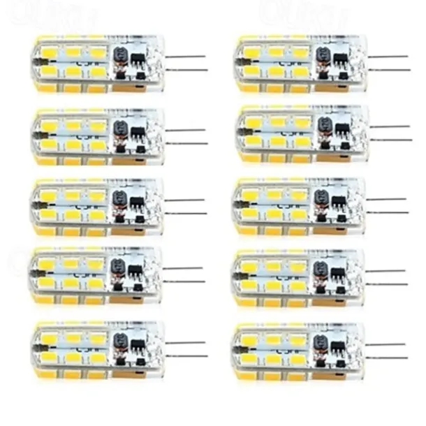 10pcs 2.5W LED Bi-pin Corn Lights Bulbs 260lm Dimmable G4 SMD2835 Landscape 25W Halogen Bulb Replacement Warm Cold White AC12V DC12V AC220V