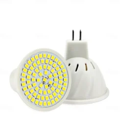 2pcs 6W LED Bi-pin Light Bulb 600lm MR16 60LED Beads SMD 2835 60W Halogen Replacement Warm White Energy Efficient 12V