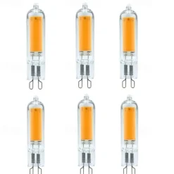 6PCS 3.5W LED Bi-pin Lights 300 lm G9 /G4 T 1 LED Beads COB Warm White /White Dimmable 220-240 V