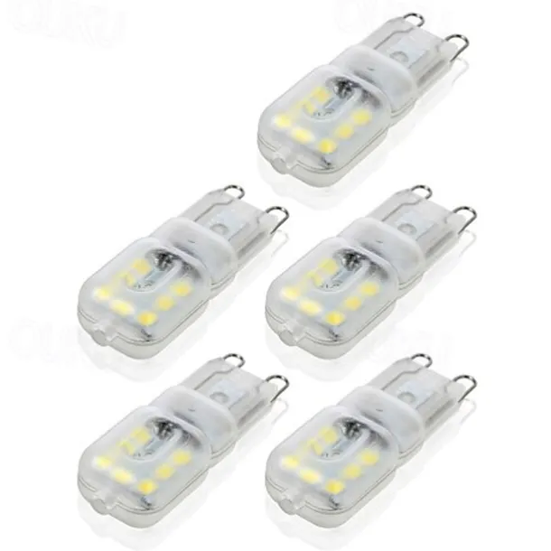 5pcs 2W LED Bi-pin Lights Bulbs 400lm G9 14LED Beads SMD 2835 Bulb Replacement Warm Cold White 360 Degree Beam Angle 220V