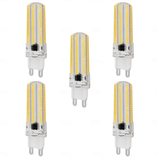 5pcs 7.5W LED Corn Light Bulb 1000lm G9 Bi Pin 104LEDs SMD 3014 Warm White Cold White for Ceiling Light (100W Halogen Equivalent) 220-240V
