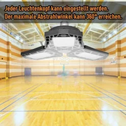 2pcs 80w LED Garage Ceiling Light Deformable 3 Adjustable Panels E26 E27 for Home Warehouse Workshop Lamp Warm White AC85-265V