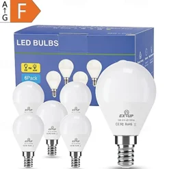 6pcs 6W LED Light Globe Bulbs Ceiling Fan Light Bulbs 550lm E14 G45 20LED SMD 2835 60W Halogen Equivalent Warm Cold White 220-240V