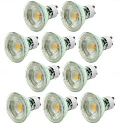 10pcs 5W LED Spotlight Light Bulb 500lm GU10 COB Dimmable Decorative Warm Cold White 50W Halogen Equivalent 220-240V