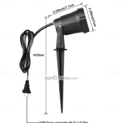 2pcs 5W Outdoor Multicolour Spotlights Waterproof LED Landscape Lights Garden Light Outdoor Lighting Pathway Lights Multicolour Spotlights with Spike Stand EU/US Plug AC85-265V